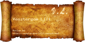 Vesztergom Lili névjegykártya