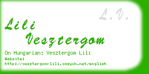 lili vesztergom business card